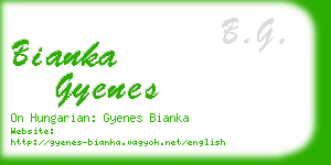 bianka gyenes business card